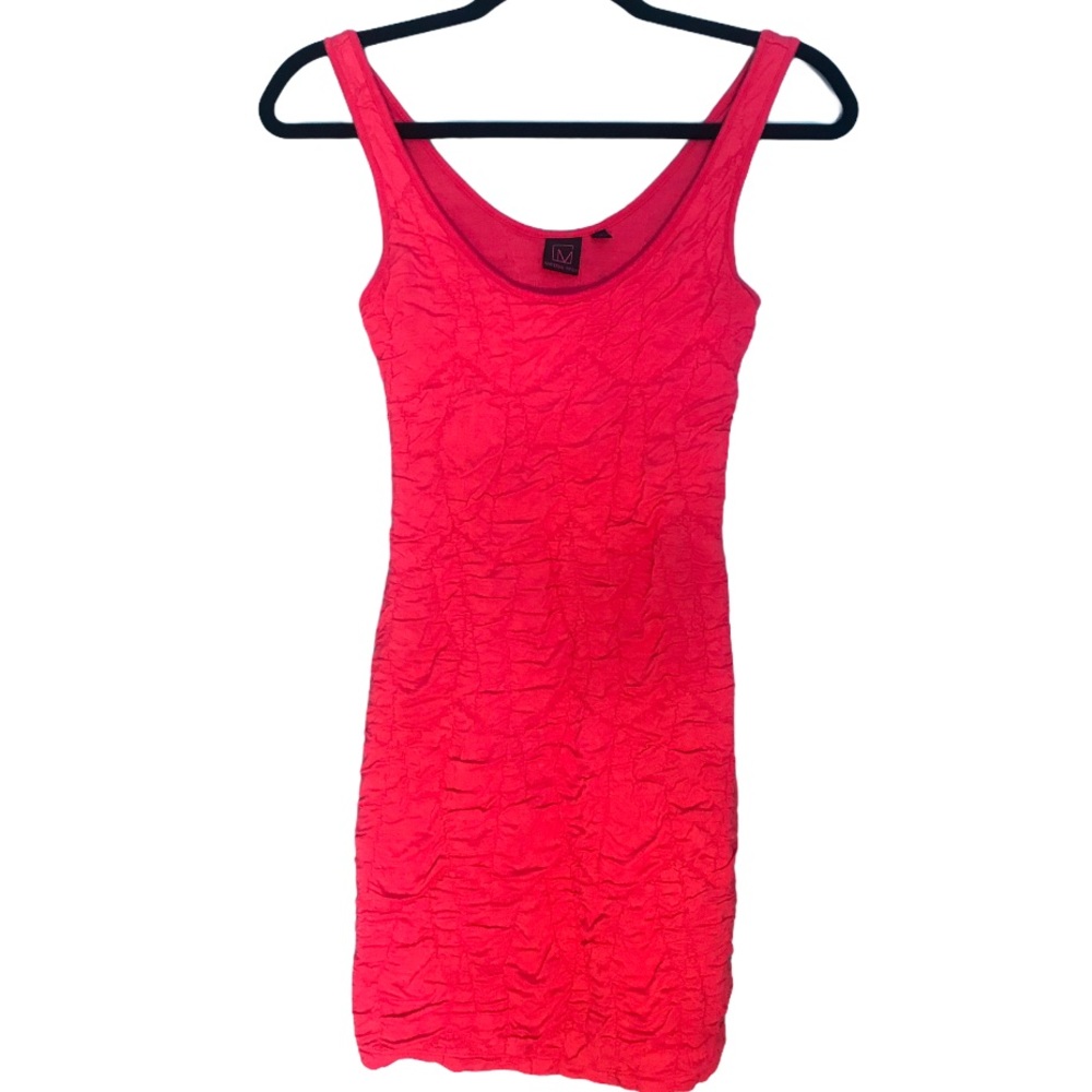 Material Girl Tank Pink Coral Bodycon Mini Dress